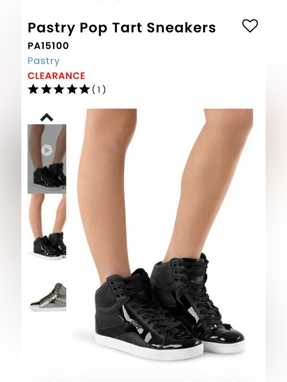 Weissman Black Patent High-Top Sneakers